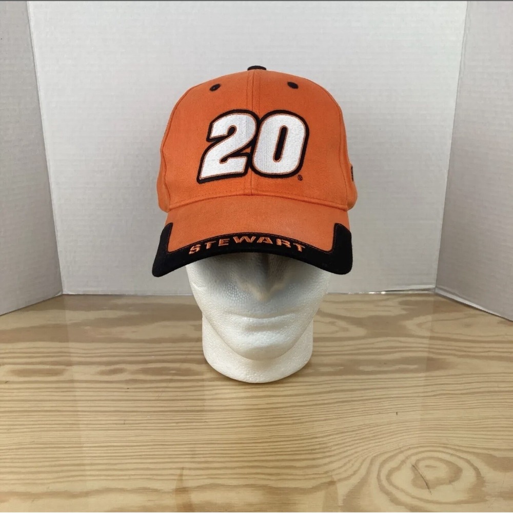 NWT Vintage Tony Stewart #20 Winners Circle Orange Black NASCAR Strapback Cap